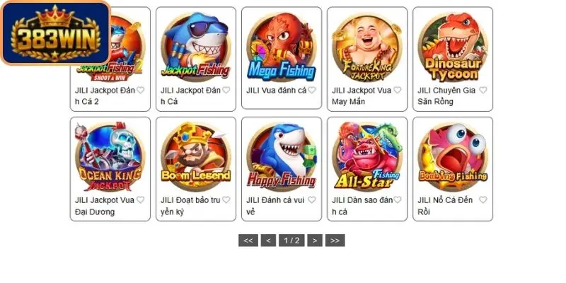 Nhiều game bắn cá 383win đặc sắc