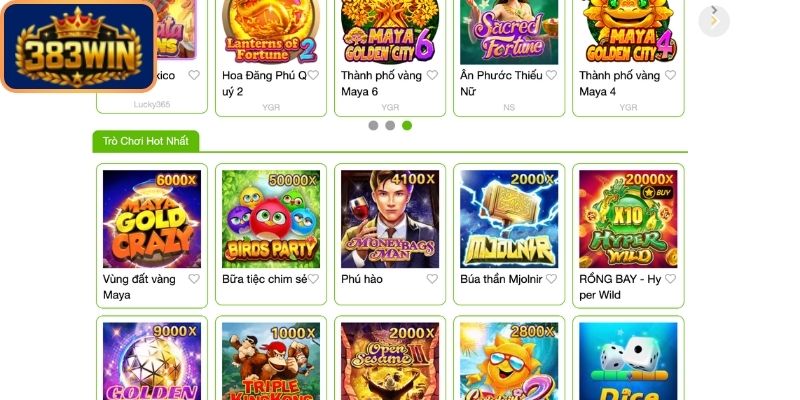 Khám phá các loại hình nổ hũ 383Win cực thu hút