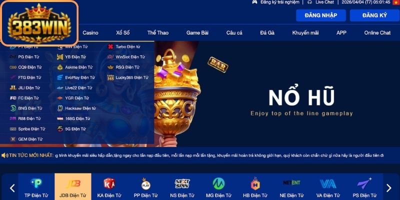 Những nhà cung cấp uy tín nhất của nổ hũ 383Win